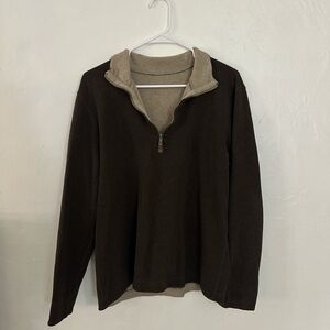 Banana republic brown quarter zip